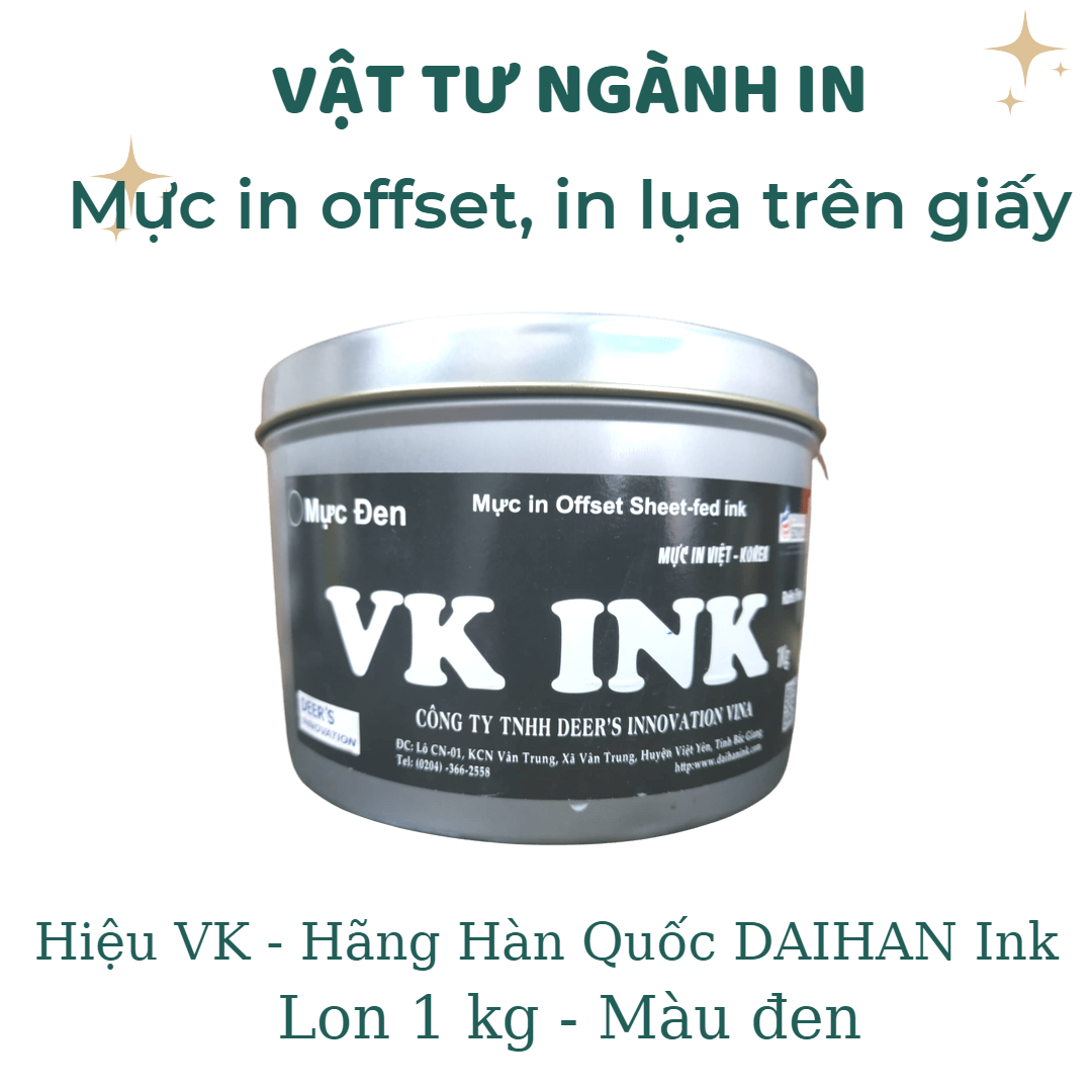 Mực in offset, in lụa trên giấy hiệu VK của hãng Hàn Quốc DAIHAN Ink