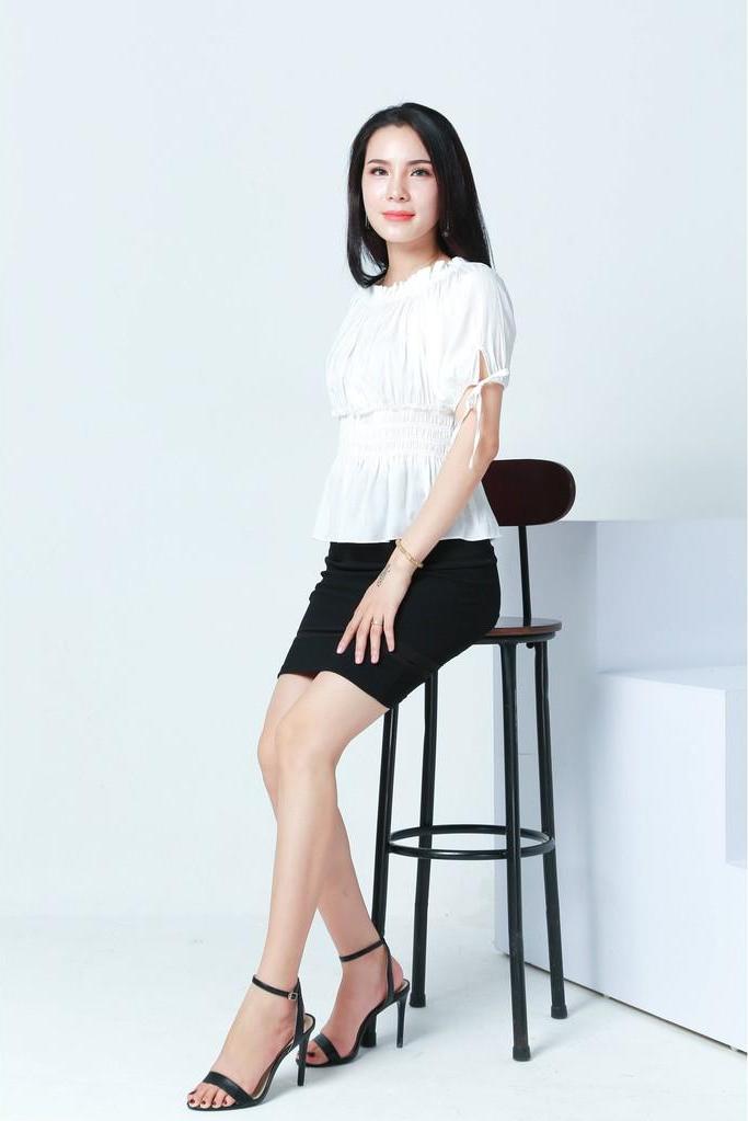 Áo nữ trễ vai chun eo nữ tính