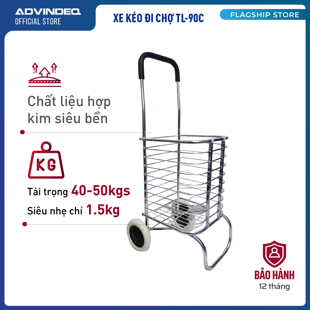 Xe Kéo Đi Chợ Đa Năng Advindeq TL-90C