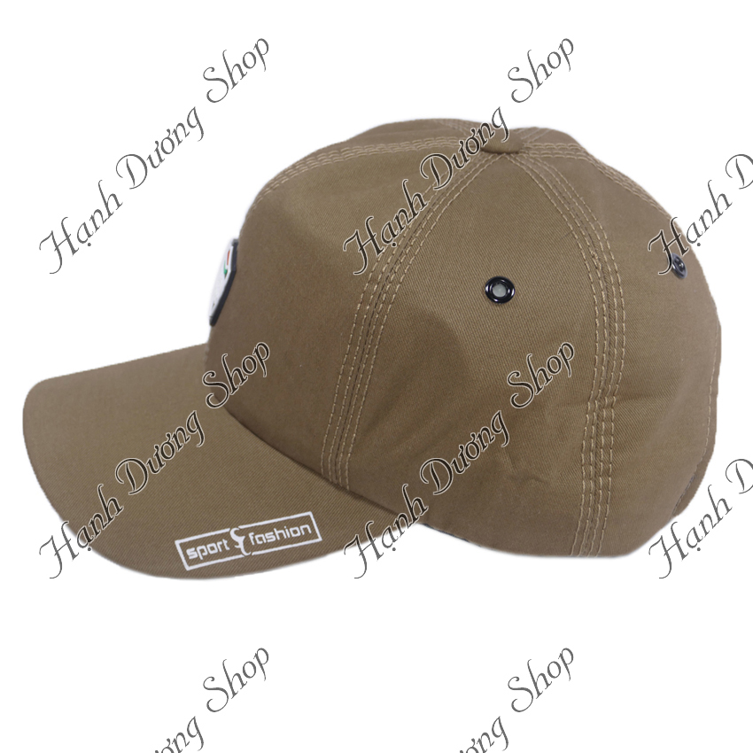 Mũ lưỡi trai nam nữ Fashion Sport, logo cao su mềm đẹp mắt, chất liệu vải kaki 2 lớp - Hạnh Dương