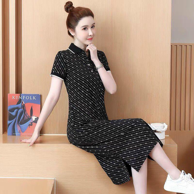 ĐẦM SUÔNG CỔ BẺ SỌC XÉO