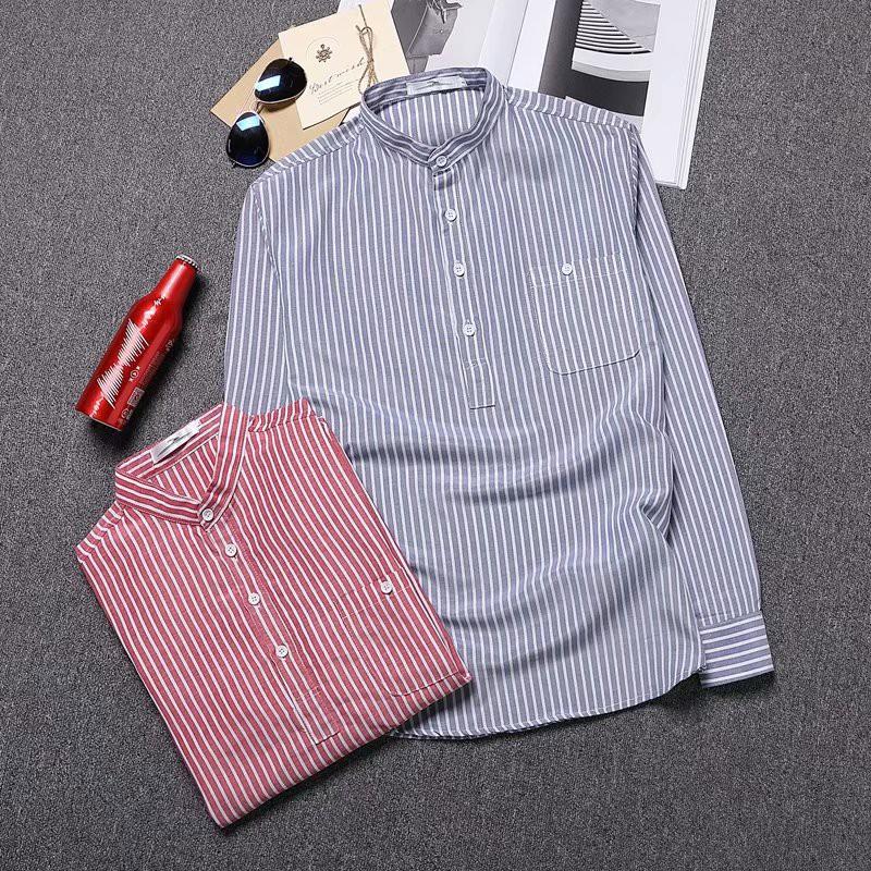 Áo thun dài tay họa tiết sọc ngang thời trang dành cho nam