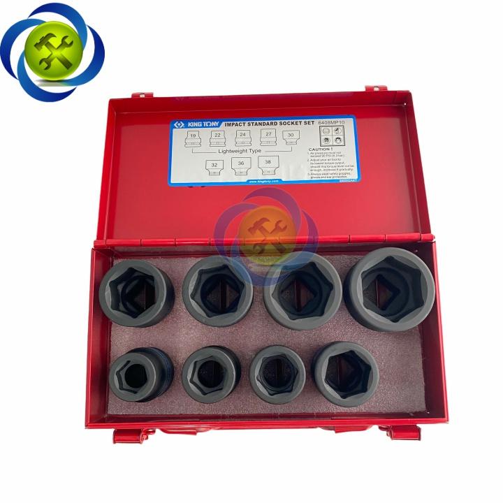 Bộ tuýp 3/4 đen ngắn 8 chi tiết Kingtony 6408MP10