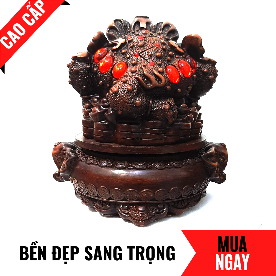 Tượng Cóc Linh Vật Chiêu Tài Trang Trí Phong Thủy Cao 20cm