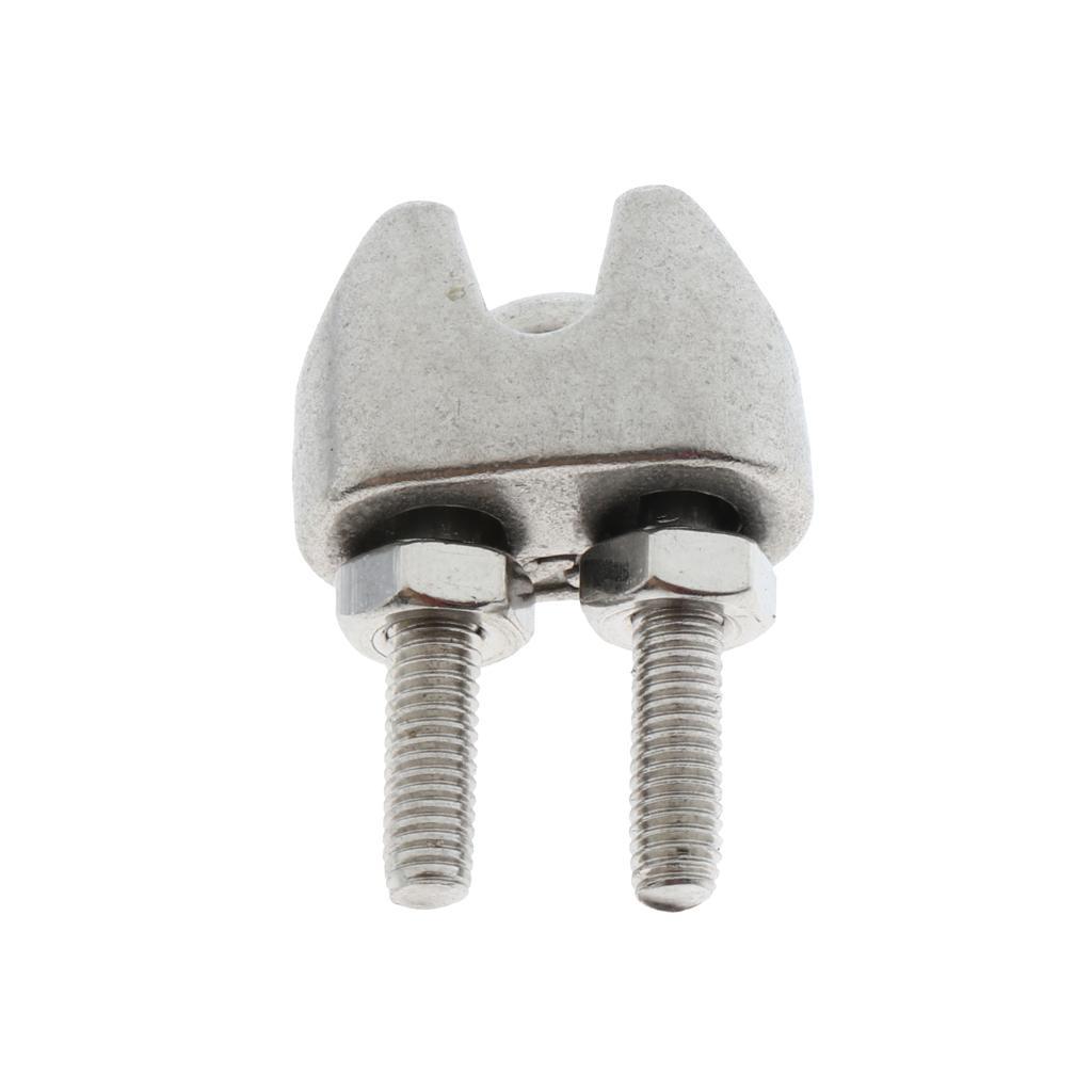 5pcs/lot 304 Stainless Steel Saddle Clamps Cable Wire Rope Clip Fasteners M3/M4/M5/M6 2mm/3mm/4mm/5mm/6mm/8mm