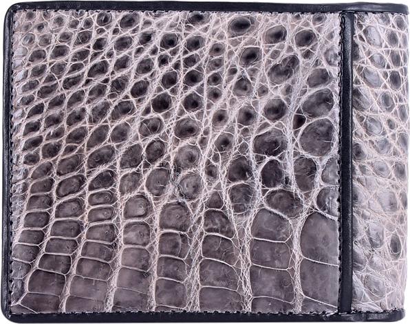 Ví Nam Da Cá Sấu Gù Đầu Huy Hoàng HT2290 (12.5 x 10 cm) - Xám