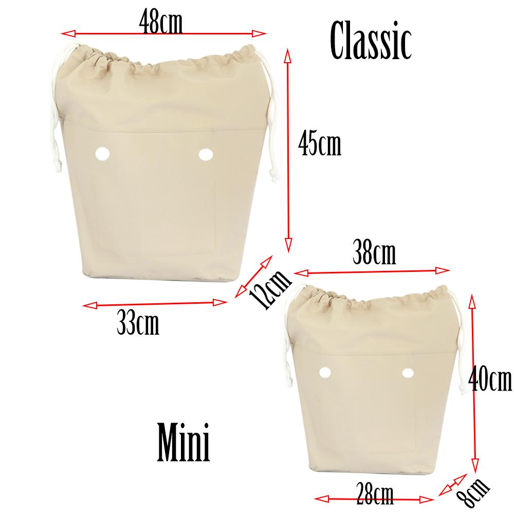 Mới Nguyên Chất Màu Lớn Công Suất Lắp Cho Lớn Mini Obag Classic Mini Dây Rút Nhiều Màu Sắc Bên Trong Chất Liệu Vải Sợi Nhỏ OBag Cho O túi