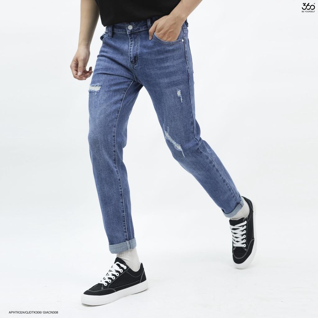 Quần jeans nam local brand 360 BOUTIQUE màu xanh navy - QJDTK306