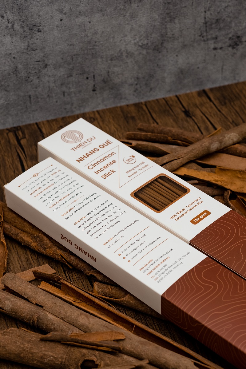 Nhang Vỏ Quế Đặc Biệt - Cinnamon Incense Stick - Mùi Thơm Dịu Nhẹ, Dễ Chịu, Thư Giãn - Thiên Du Agarwood