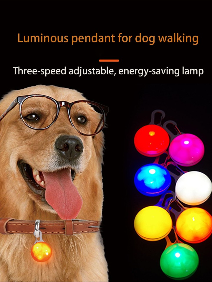 Mặt đèn LED phát sáng gắn vòng cổ cho cún cưng