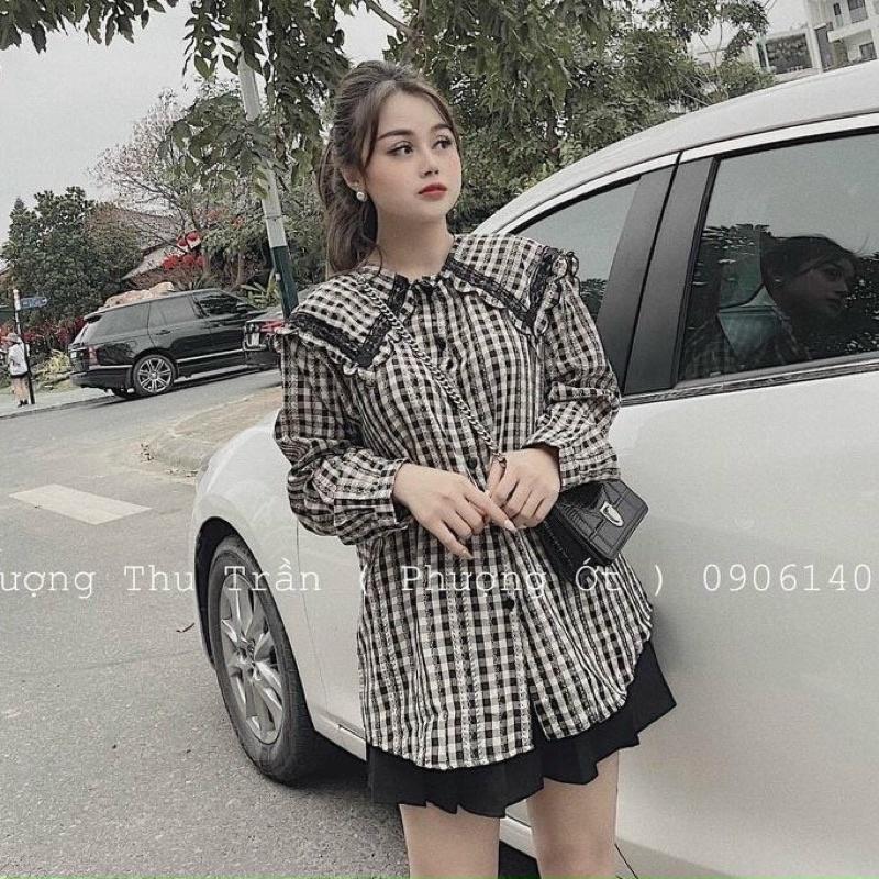 ÁO SƠ MI CỔ PHỐI REN