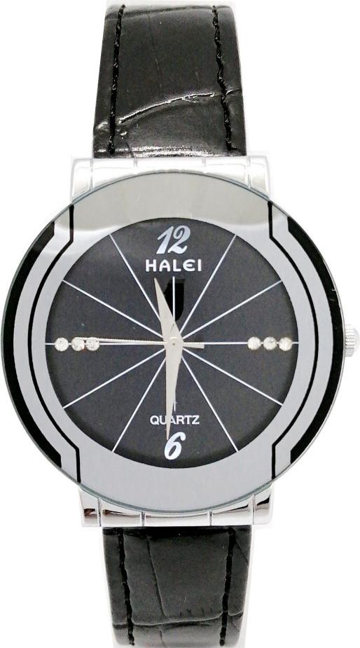 Đồng hồ Nam Halei - HL457 Dây da đen