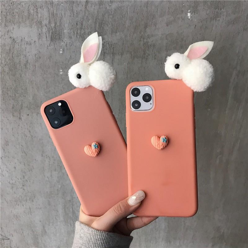 Ốp thỏ bông cute dành cho danh cho iphone 6/6s/6Plus/6sPlus/7/8/7Plus/8Plus/X/Xs/XsMax/11/11ProMax