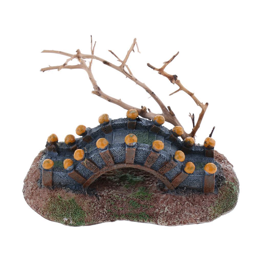 Reptile Vivarium Ornament Resin Tree Bark Aquarium Hiding