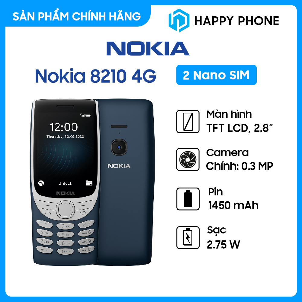 Điện Thoại Nokia 8210 4G - Hàng Chính Hãng