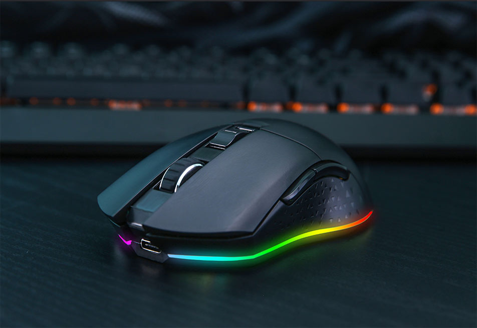 Chuột DareU EM901 RGB Wireless Black - Hàng chính hãng