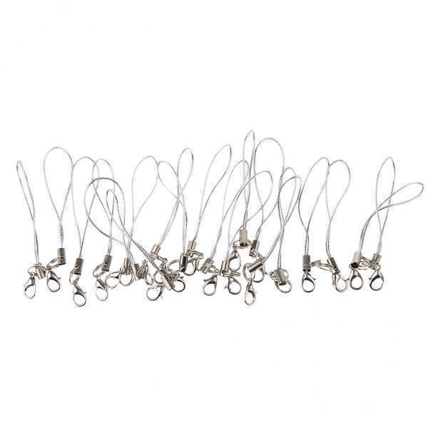 3-5pack 20pcs DIY Mobile Cellphone Keychain Lanyard Charms DIY Rope