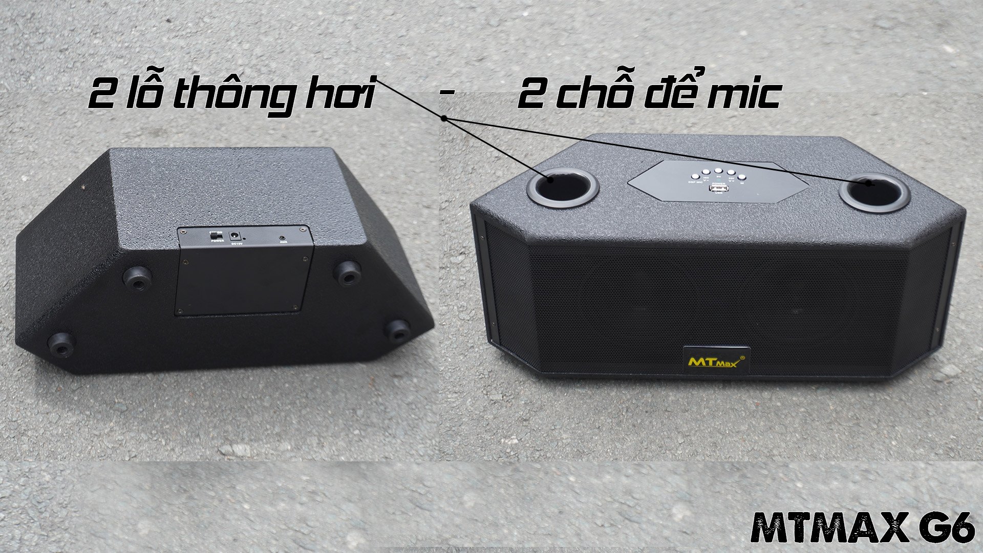 Loa di động MTMAX G6 cao cấp nhỏ gọn hát cực hay 2 mic G6 có thể sạc trực tiếp lại viên pin sạc 18650 cực kỳ tiện ích hàng chính hãng