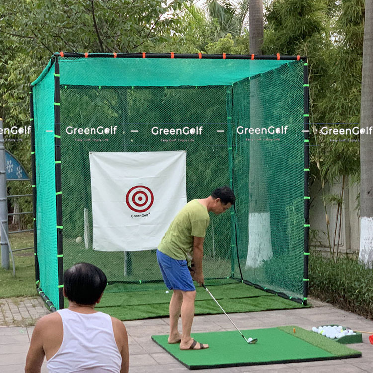 Combo Tập Swing Golf Trọn Bộ Gồm Khung Lưới + Tâm Phát Bóng + Thảm Swing + Thảm Cỏ Lót Sàn + Khay Bóng