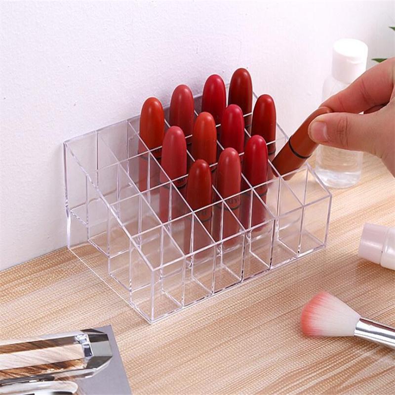 Khay Đựng Son Đựng Mỹ Phẩm Trong Suốt 24 ô Xin Xắn H034