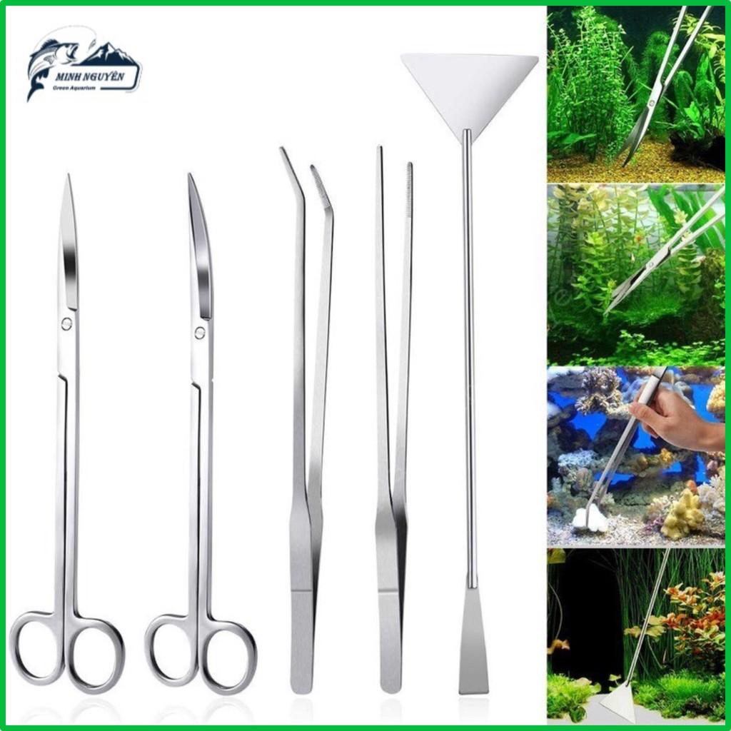 Nhíp Và Kéo trồng cây Inox KENIS Dụng Cụ Trồng Cây Cho Hồ Thủy Sinh
