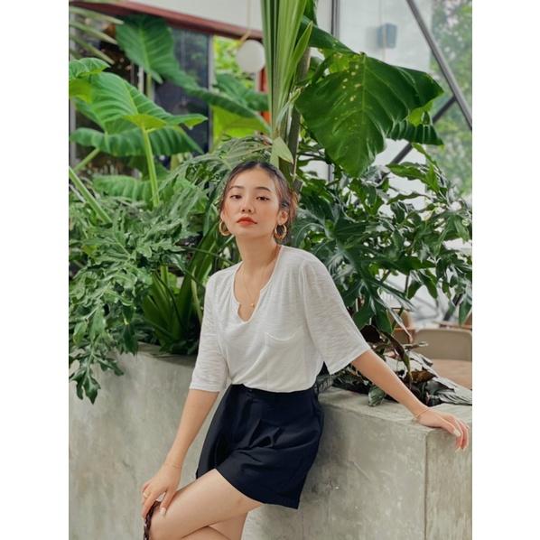 Quần đùi ngắn xếp li basic
