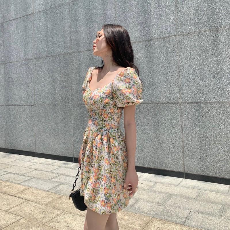 Đầm hoa ngắn dáng xoè - Audrey Studio