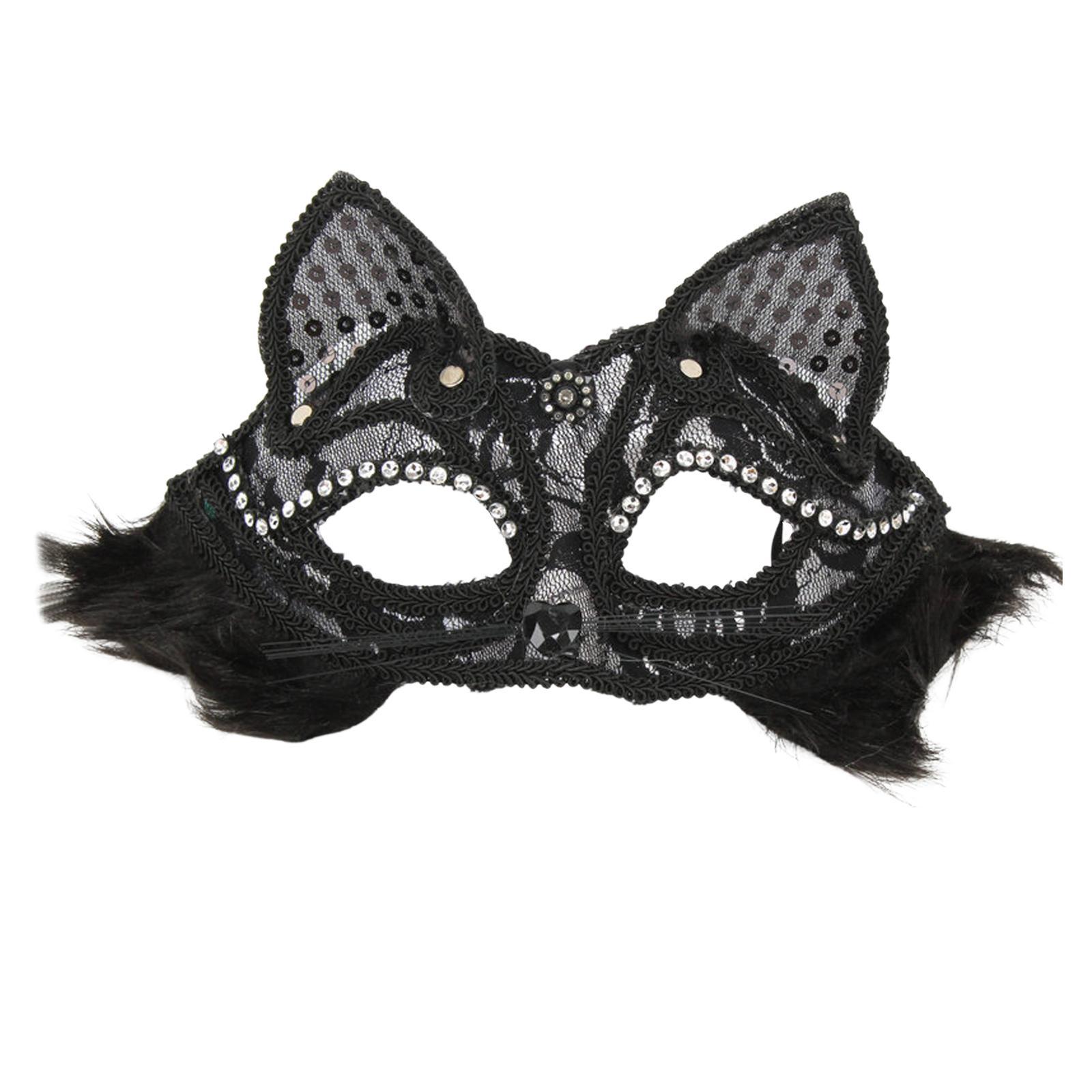 Masquerade Eye Mask Cosplay Half Face Cover Eye Shield Dress Up Costume Accessory Lace Eye Mask for Festivals Wedding Prom Carnival