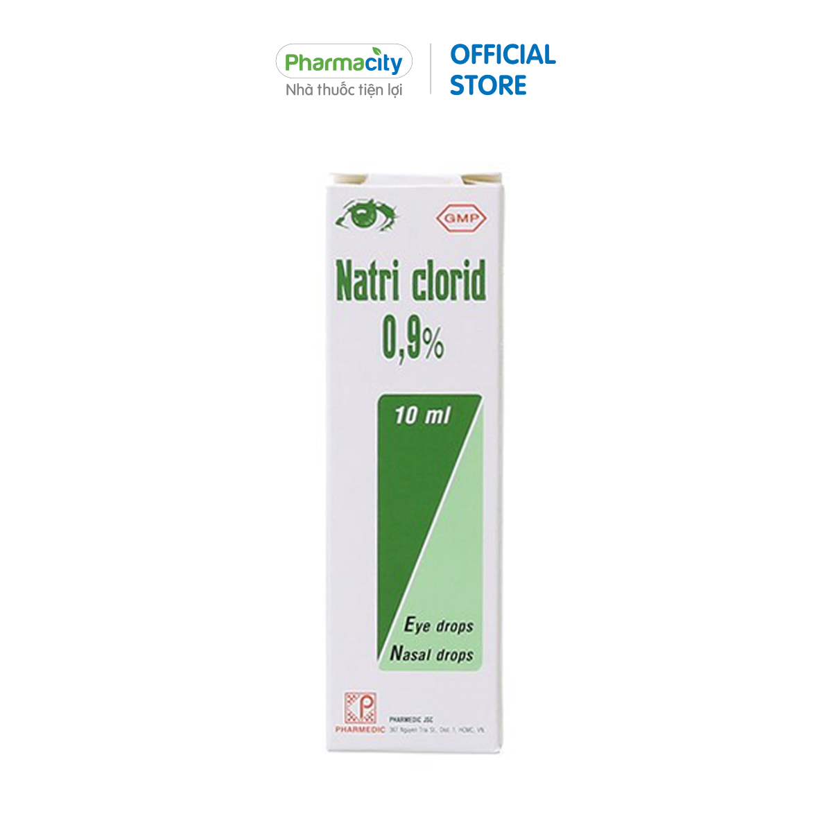 Nước muối nhỏ mắt, mũi Natri Clorid 0.9% (10ml)