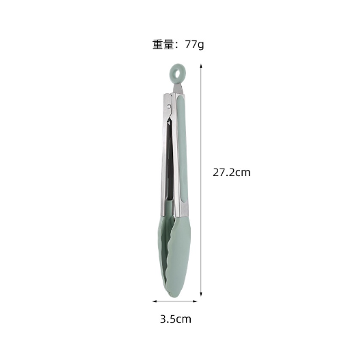 Kẹp Gắp Thức Ăn, Thịt Nướng, Thực Phẩm Nóng Inox Bọc Silicon Cao Cấp Có Móc Treo Tiện Ích GD758-KepBBQ-Silli