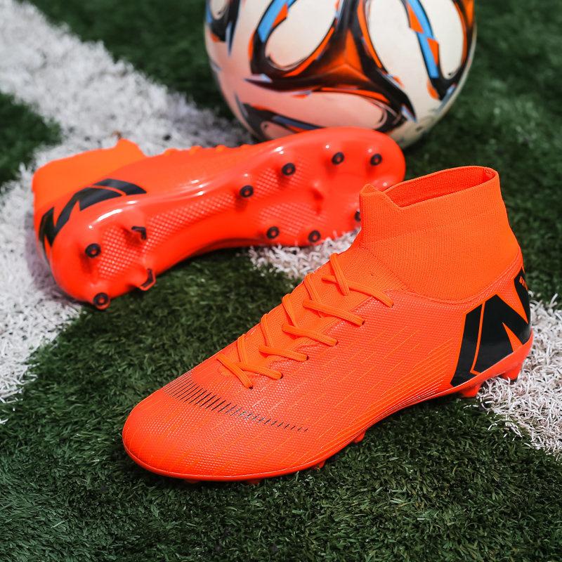 LILIANGSSS mới màu cam futsal giày bóng đá nam cao hàng giày bóng đá ngoài trời đào tạo giày bóng đá nam Zapatillas De Futbol