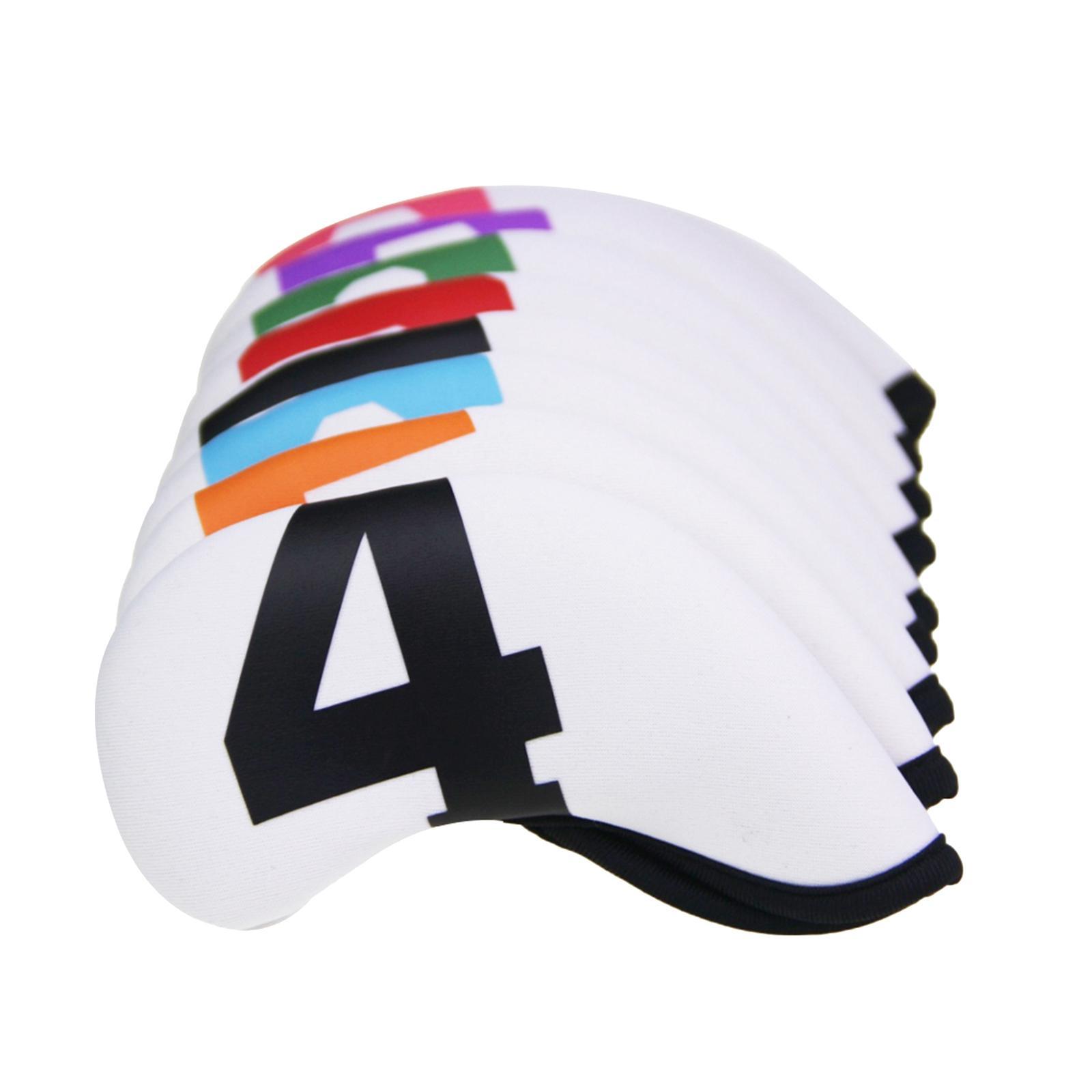 10Pcs Golf Iron Headcover Golf Club Head Cover 4-9,P,A,S,