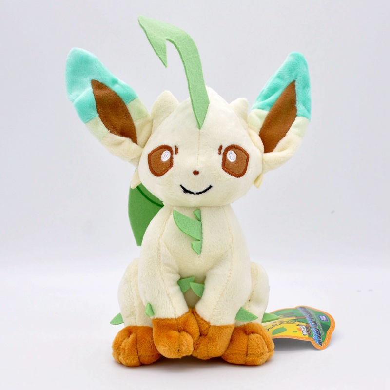 Gấu Bông Pokemon Eevee  Leafeon Hệ Cỏ Lá Cây  Nguyên Tem Nguyên Tag