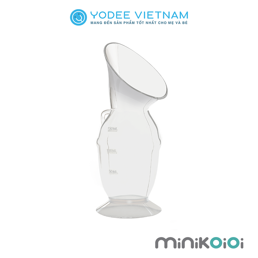 MinikOiOi Cốc hứng sữa rảnh tay chất liệu silicone cao cấp có kèm dây đeo cho mẹ