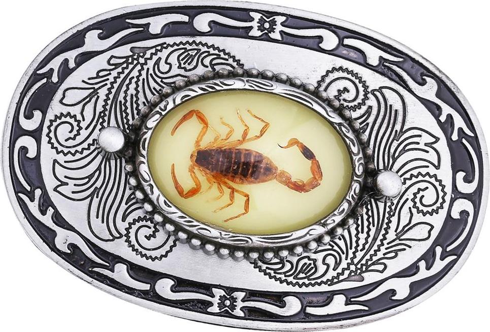 Men\'s Western Scorpion Belt Buckle Alloy Classic Buckle for Leather Belts