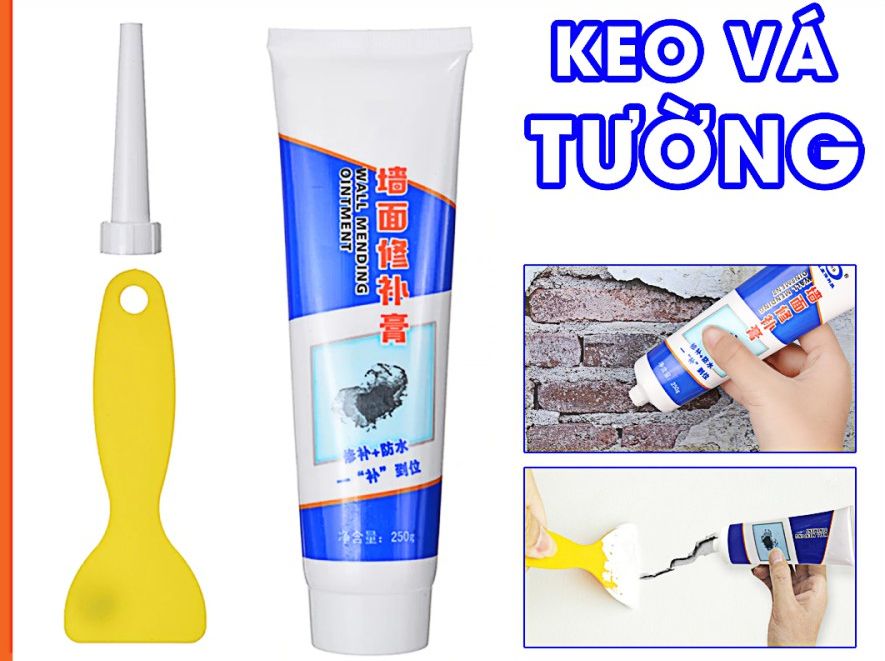 KEO VÁ TƯỜNG MÀU TRẮNG TẶNG KÈM GẠT VÀNG + VÒI TRẮNG