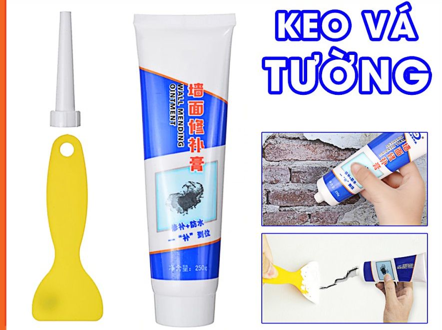 KEO VÁ TƯỜNG MÀU TRẮNG TẶNG KÈM GẠT VÀNG + VÒI TRẮNG