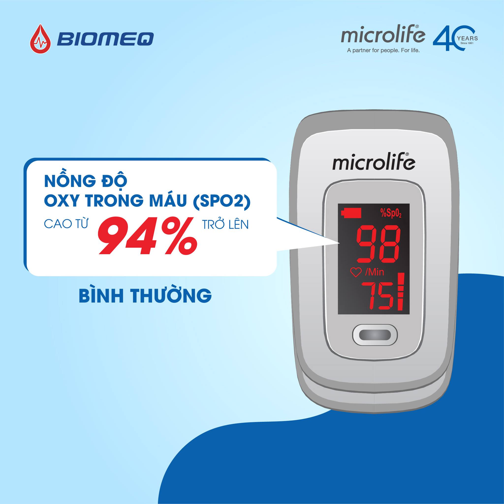 Máy Đo Nồng Độ Oxy SPO2 Và Nhịp Tim Microlife OXY200 -VT0389