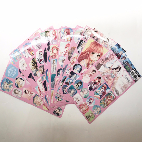 Set 12 tấm sticker ngôi sao thời trang Miracle Nikki