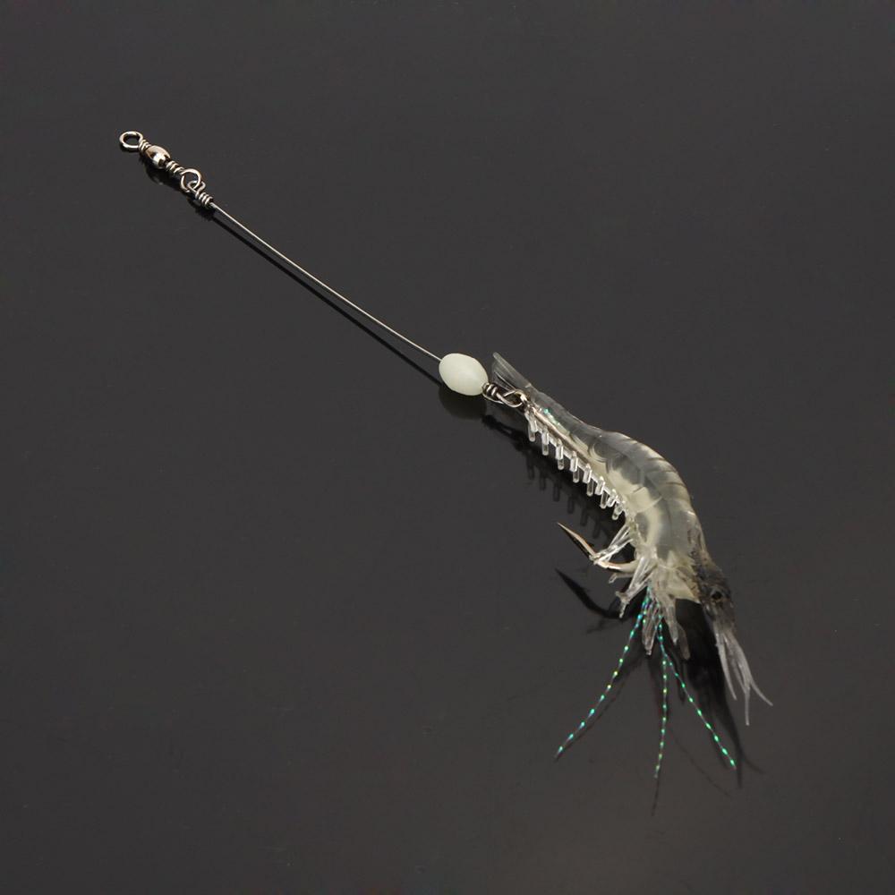 Mồi Tôm Sinh Học Câu Cá Nhân Tạo 18Cm 8G Có Hạt Dạ Quang Phát Sáng