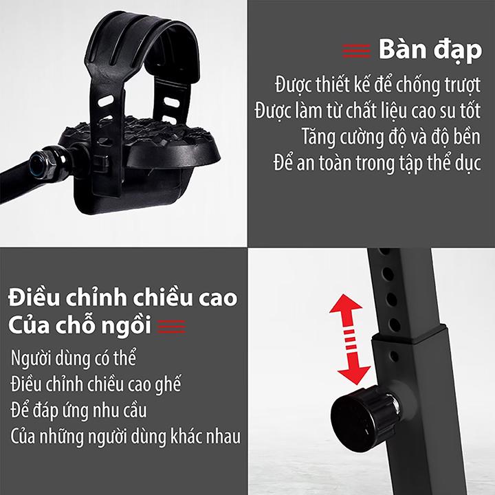 Xe Đạp Tập Thể Dục Đa Năng Tại Nhà,máy tập gym tại nhà sử dụng Kháng lực từ tính, kèm cảm ứng nhịp tim
