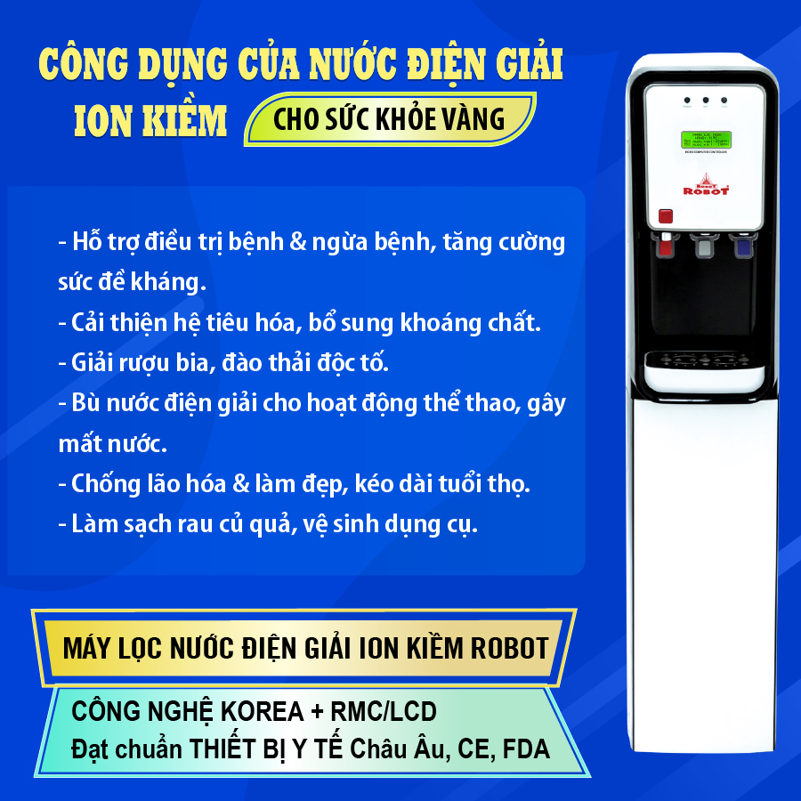 Máy Lọc Nước Ion Kiềm Nóng Lạnh ROBOT UHC 6911 - Hàng chính hãng