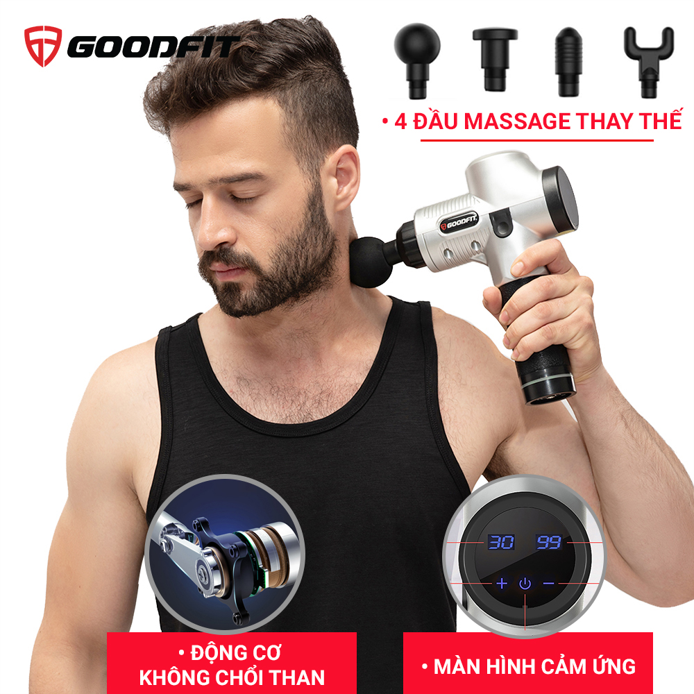 Máy mát xa cầm tay Massage Gun chính hãng GoodFit GF211MG