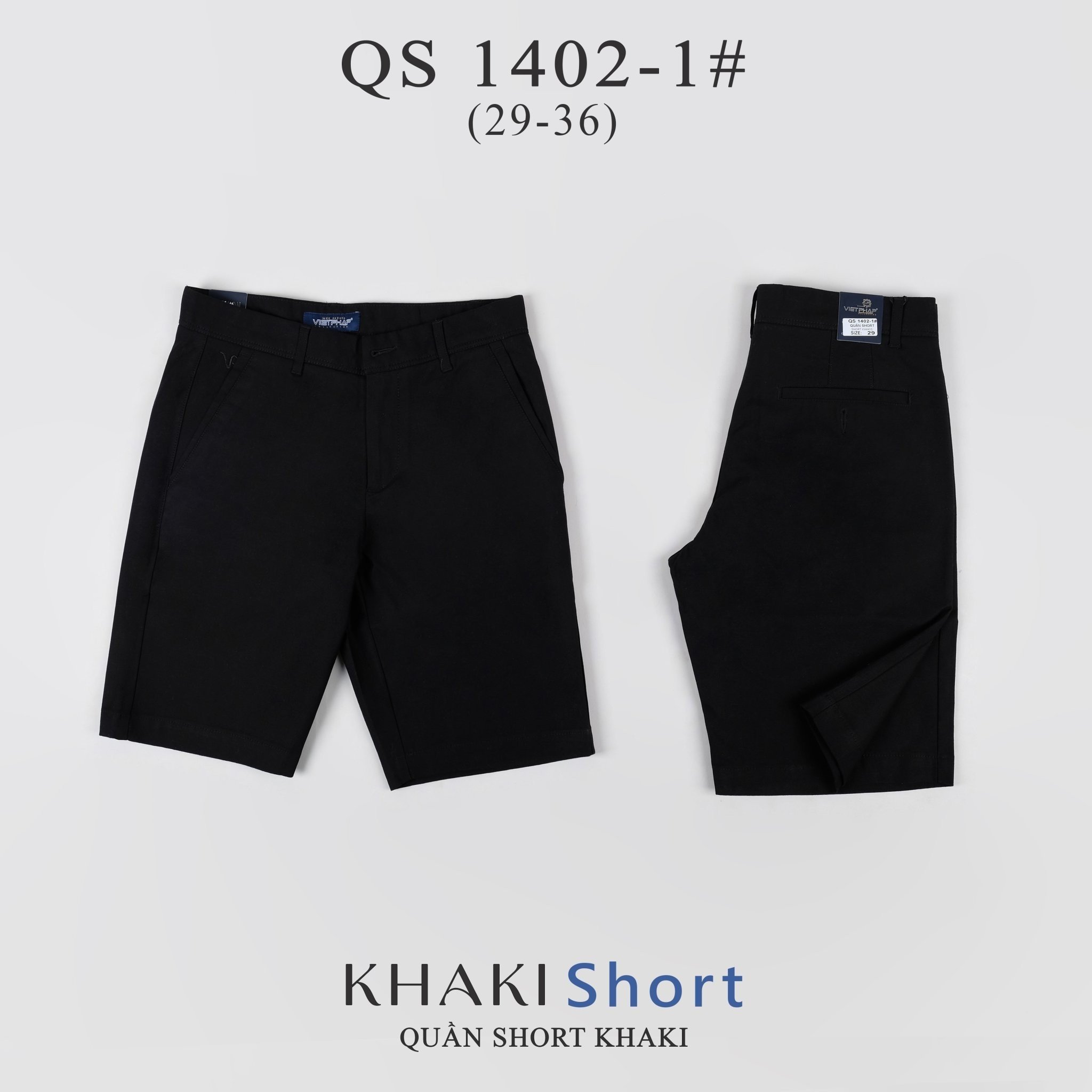 Quần Short Kaki Cao Cấp VIỆT PHÁP/ Form Basic/ Thêu logo sườn, chất liệu dệt cotton mềm mịn hút mồ hôi không phai màu 1402