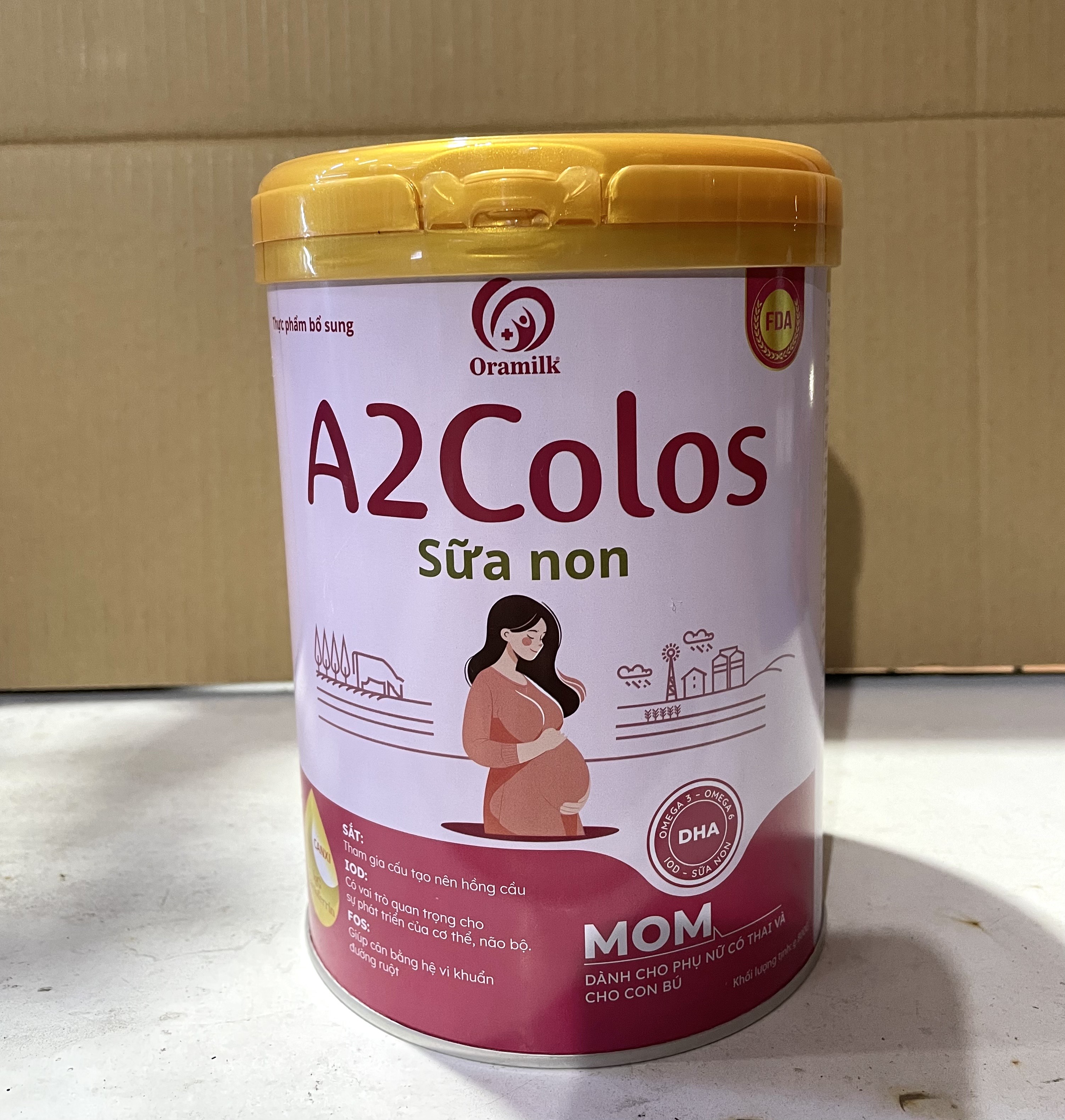 Sữa bột A2Colos MOM lon 800g - Dành cho phụ nữ có thai và cho con bú