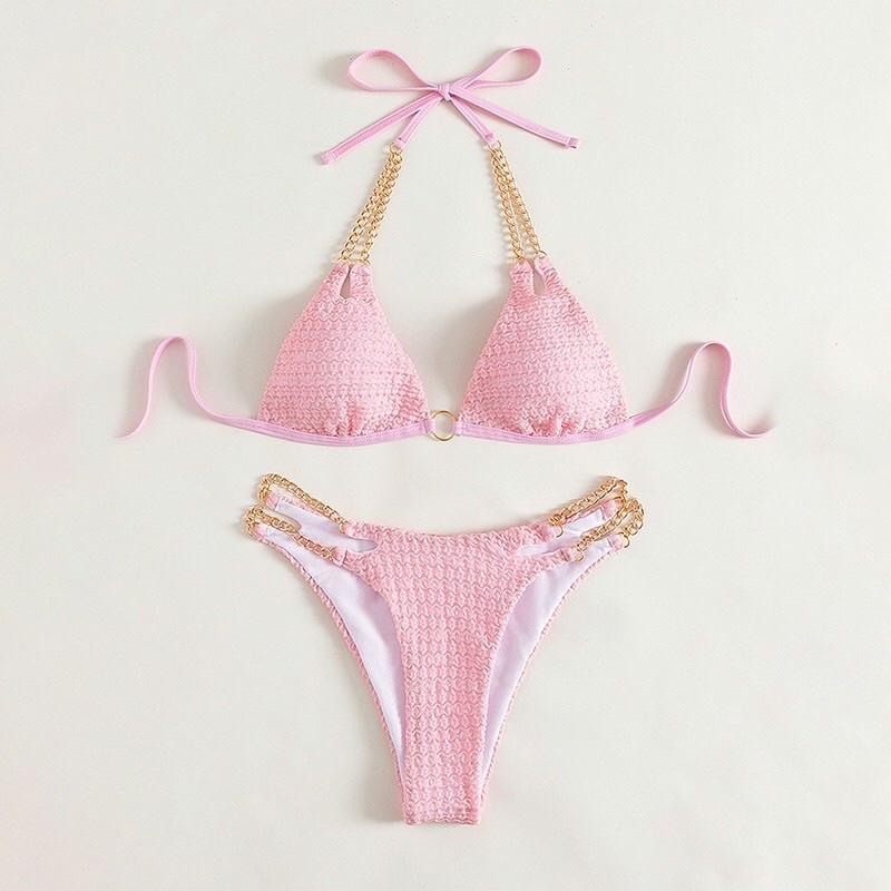 Set bikini hồng baby ngọt ngào sang chảnh