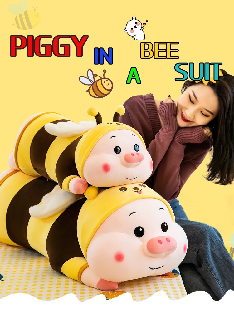 Gấu Bông Thú Nhồi Bông heo lợn Cosplay Ong Vàng Khổng Lồ Siêu Cute mềm mịn_Gấu Bông Mishu_GB99