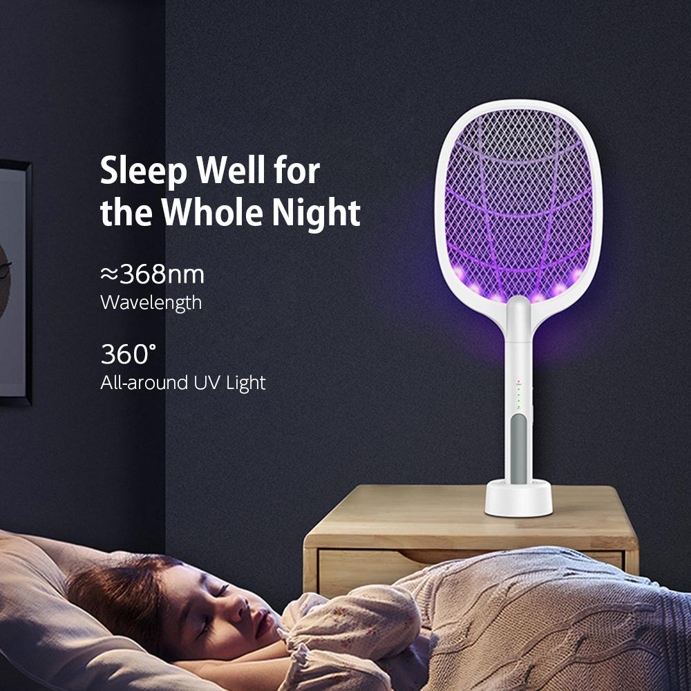 Đèn bắt ruồi kiêm đèn bắt muỗi điện 2 trong 1 có tính năng đa công dụng, có đế tháo rời tiện lợi khi sử dụng