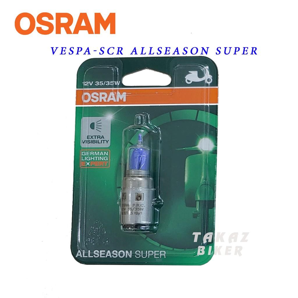 Bóng đèn HALOGEN OSRAM SCR - Vespa Zip - Tăng Sáng + 30% Vàng Phá Sương nhập khẩu
