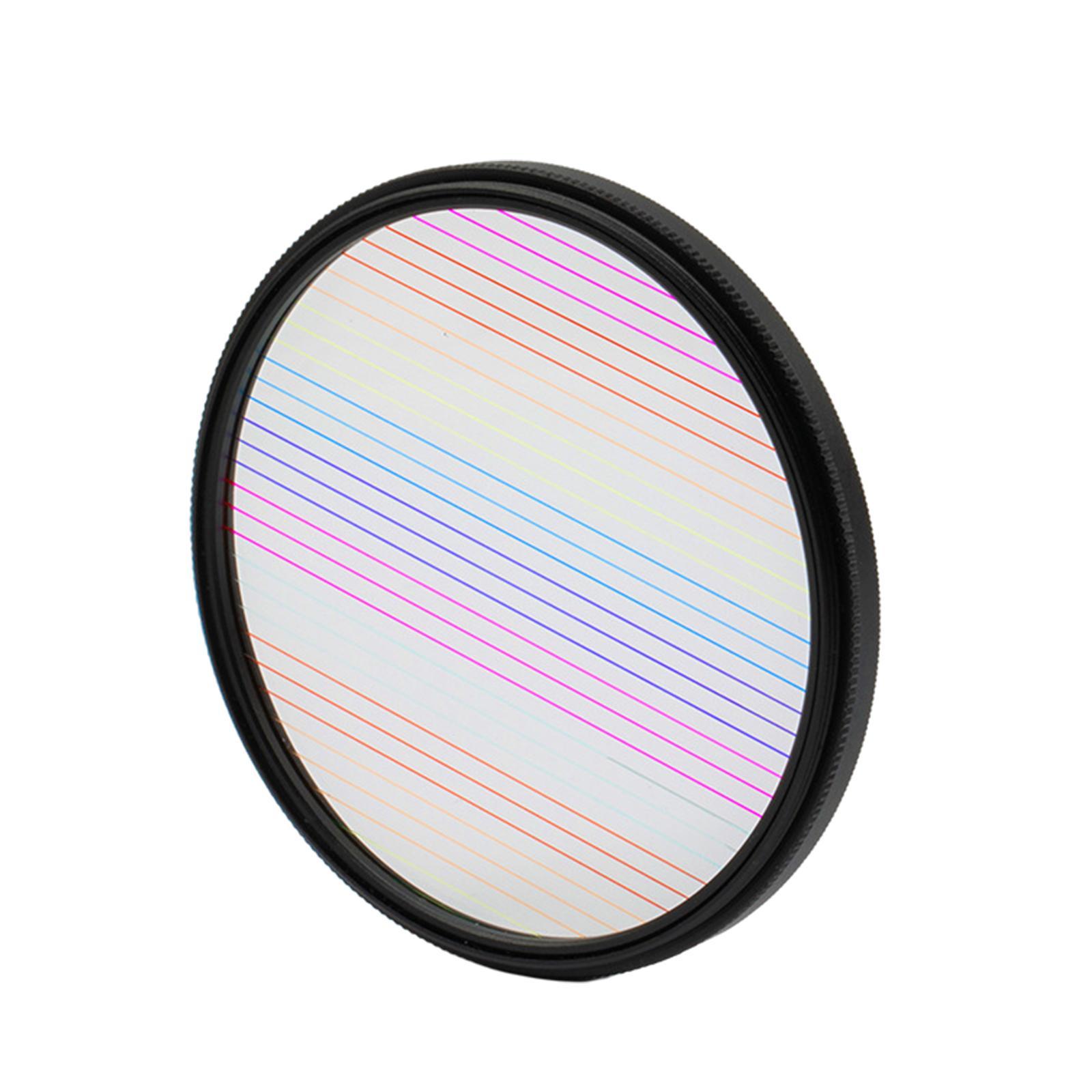 1Pc Streak Filter Anamorphic w/Rotating for Video 77mm Rainbow Streak